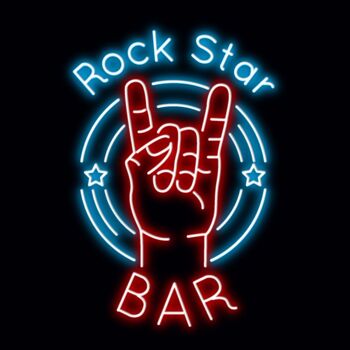 Enseigne au néon Rockstar Bar avec télécommande 2