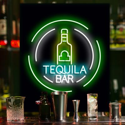Neon Sign Tequila Bar with Remote Control