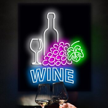 Bar à vin en néon avec télécommande 1