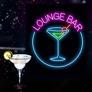 Neon Sign Bar Lounge avec télécommande 1