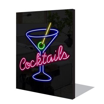 Enseigne Néon Cocktail 9 avec Télécommande 3