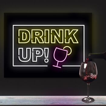 Enseigne au néon Drink Up avec télécommande 1