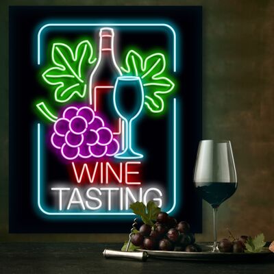 Neon Sign Wine Tasting with Remote Control
