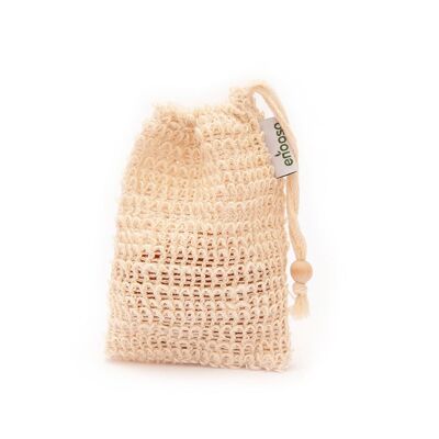 Soap bag in sisal and cotton