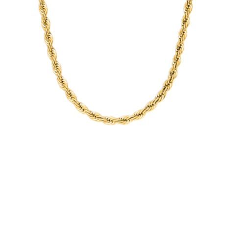 Fußkette Twist Edelstahl gold