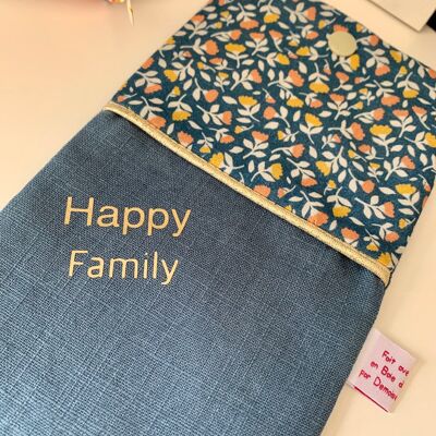 Tasche für Familienbuch, blau