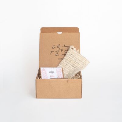 Coffret Douche Sans Plastique Rose Musquée The Organic Republic