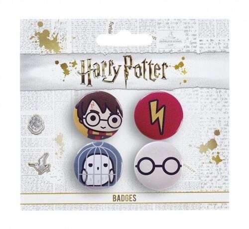 Harry Potter Set of Button Badges Harry & Hedwig