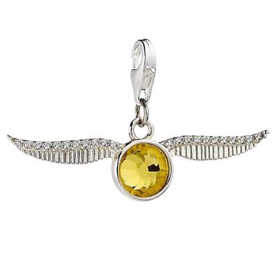 Harry Potter Sterling Silver Golden Snitch Clip On Charm With Claw Set  Crystals