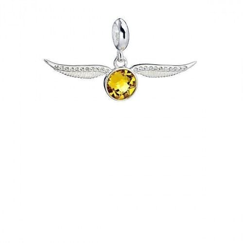 Harry Potter Sterling Silver Golden Snitch Slider Charm with Crystal Elements