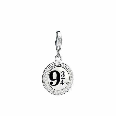 Harry Potter Sterling Silber Plattform 9 3/4 Clip Charm mit Kristallelementen