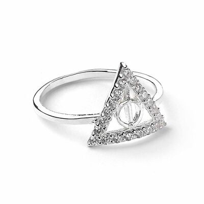 Harry Potter Sterling Silver Deathly Hallows Ring Size Medium