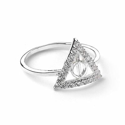 Harry Potter Bague en argent sterling Deathly Hallow Taille Large