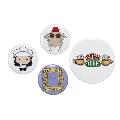 FRIENDS TV Show Monica Button Badge Set (4 x button badges)
