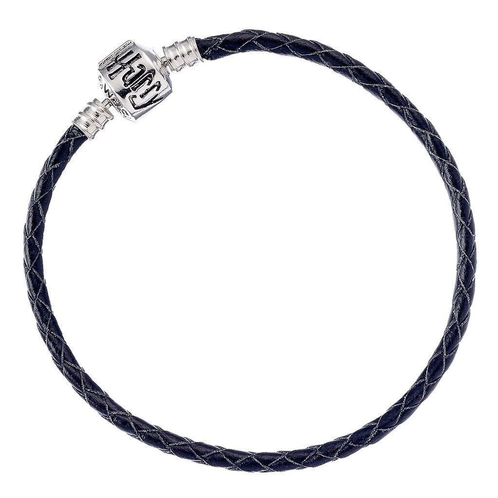 Bracciale con ciondoli in pelle nera di Harry Potter 21 cm
