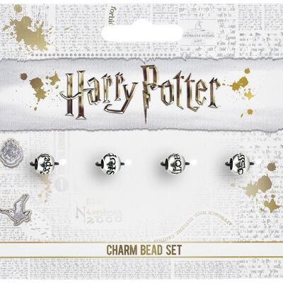 Harry Potter Charm Bead Set – 4 x Zauberperlen
