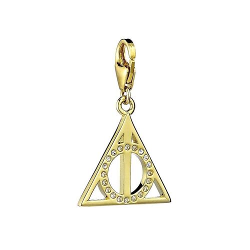 Harry Potter Sterling Silver Deathly Hallows Gold Plated Clip Charm