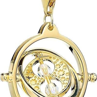 Harry Potter Sterling Silver plaqué or Time Turner Clip on Charm with Crystals Elements