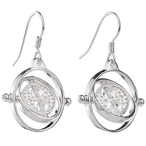 Harry Potter Sterling Silver Time Turner Drop Earrings with Crystal Elements