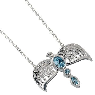 Collier diadème en argent sterling Harry Potter avec éléments en cristal