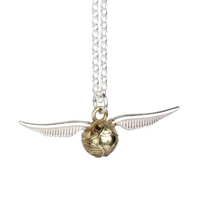 Harry Potter Sterling Silber Golden Snitch Charm Halskette