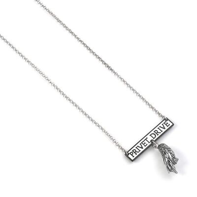Harry Potter Sterling Silver Privet Drive Necklace with Hedwig Charm