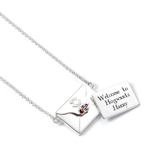 Harry Potter Sterling Silver Acceptance Letter Necklace in Opening Envelope - Non Personalised