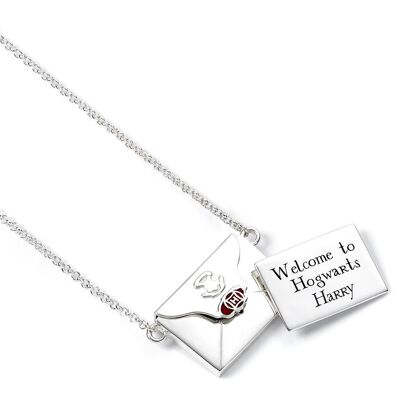 Harry Potter Sterling Silver Acceptance Letter Necklace in Opening Envelope - Non Personalised