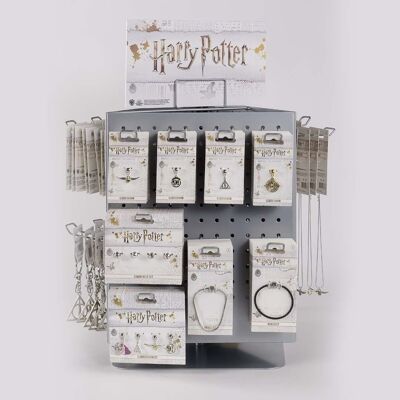 Paquete básico de joyería chapada en plata con encimera pequeña de Harry Potter