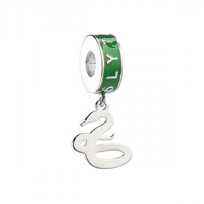 Charm di Harry Potter in argento sterling Serpeverde