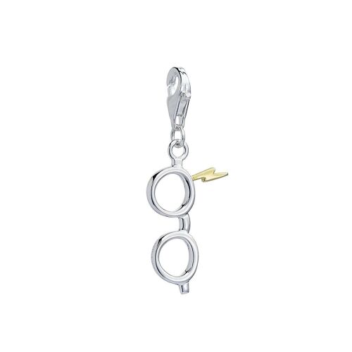 Harry Potter Sterling Silver Glasses and Lightning Bolt Clip on Charm