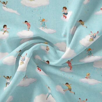 Tissu en coton bio Cloud Jumping 1