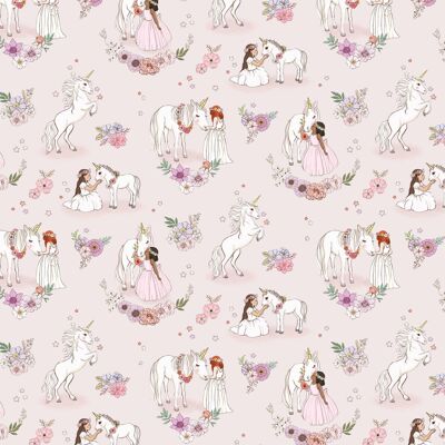 Wrapping paper Sheet - Pink Unicorn