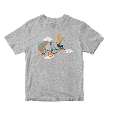 T-shirt Enfant / Vélo volant / Gris chiné