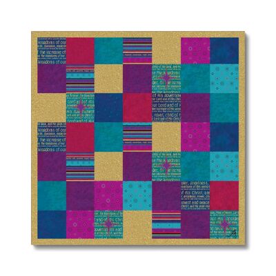 King of Kings Patchwork Amanya Design Canvas 16"x16"