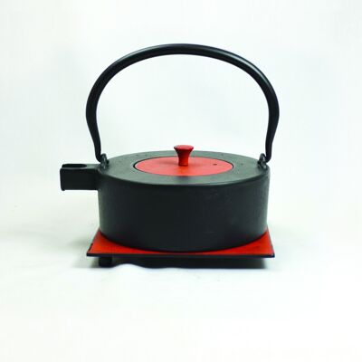 Heii Na cast iron teapot 0.8l black - red lid