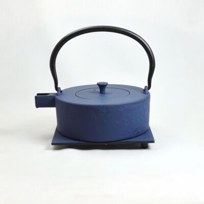 Heii Na cast iron teapot 0.8l blue with saucer