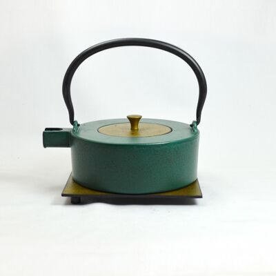 Heii Na cast iron teapot 0.8l green - gold lid