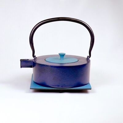 Heii Na cast iron teapot 0.8l blue - lid light blue