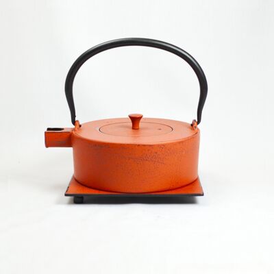 Heii Na teapot made of cast iron 0.8l red w.