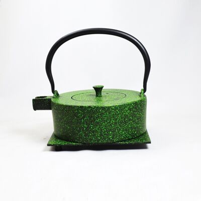 Heii Na cast iron teapot 0.8l light green sprayed