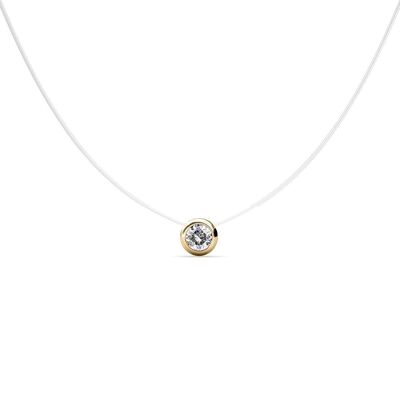 Moon Necklace - Gold and Crystal