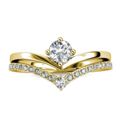Zinnia Ring - Gold und Kristall