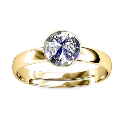 Acacia adjustable rings - Gold and Crystal