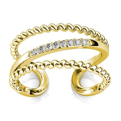 Irving-Ring - Gold und Kristall