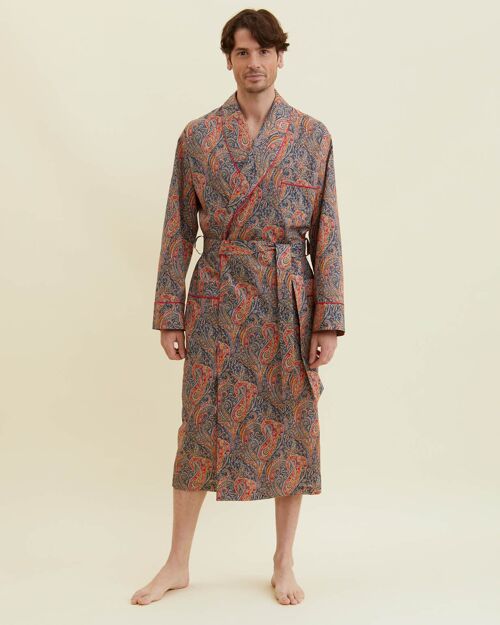 Men's Fine Cotton Dressing Gown Made with Liberty Fabric - Hugo