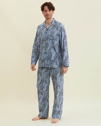 Pyjama en coton fin pour homme en tissu Liberty - Jake 1
