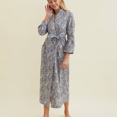 Women's Fine Cotton Dressing Gown Made with Liberty Fabric - Louise