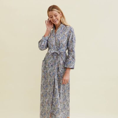 Women's Fine Cotton Dressing Gown Made with Liberty Fabric - Louise