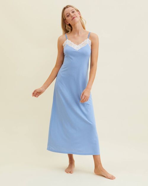 Women's Jersey Lily Nightdress - Cool Blue